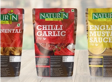 Naturin Sauce Packaging Design. Story Design designed packaging labels for Sauces , Mayonnaise, Vinegar and other product packaging.